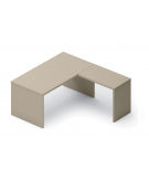 Appendice retta per scrivania con piano melaminico spessore mm 38 e fianco pennellato - Colori a scelta - cm 100x60x74h