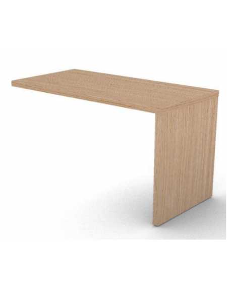 Appendice retta per scrivania con piano melaminico spessore mm 38 e fianco pennellato - Colori a scelta - cm 120x60x74h