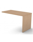 Appendice retta per scrivania con piano melaminico spessore mm 38 e fianco pennellato - Colori a scelta - cm 140x60x74h