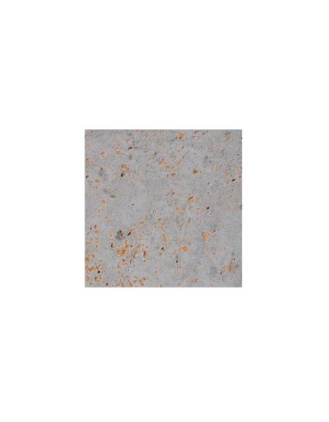 Panchina rettangolare monoblocco in cemento con mezza seduta in legno - colore Grigio travertino - cm 200x60x45h - CAM