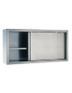 Armadio pensile inox con ante scorrevoli per ristorante Dimensioni cm.180x40x60h