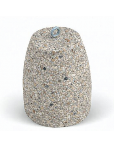 Dissuasore traffico stradale in cemento calcestruzzo - colore Grigio sabbiato - cm Ø40x50h - Conforme ai CAM