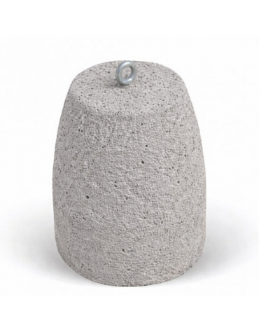 Dissuasore traffico stradale in cemento calcestruzzo - colore Bianco sabbiato - cm Ø40x50h - Conforme ai CAM