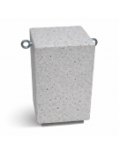 Dissuasore traffico quadrato in cemento calcestruzzo - colore Grigio pietra - cm 35x35x70h - Conforme ai CAM