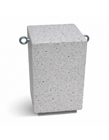 Dissuasore traffico quadrato in cemento calcestruzzo - colore Grigio pietra - cm 35x35x70h - Conforme ai CAM