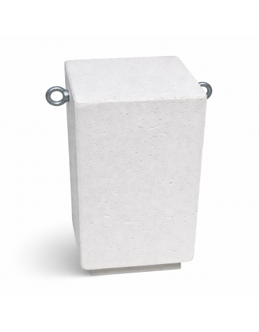 Dissuasore traffico quadrato in cemento calcestruzzo - colore Bianco pietra - cm 35x35x70h - Conforme ai CAM