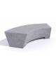 Panchina design Curvo in Cemento calcestruzzo per arredo urbano - colore Grigio travertino - cm 176x60x45h - Conforme ai CAM