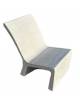 Panchina monoblocco in cemento calcestruzzo per esterno - colore Bianco travertino - cm 70x57x80h - Conforme ai CAM