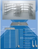 Scaffale per cella frigorifera o magazzino cm 70x50x160h