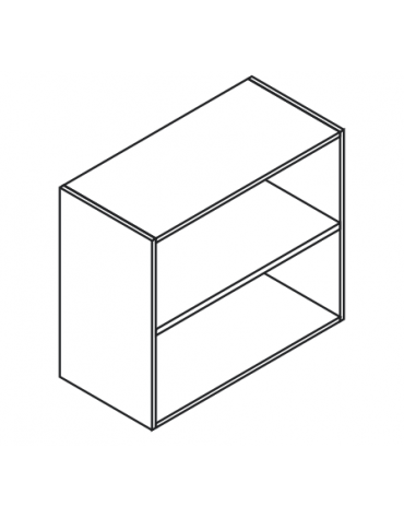 Armadio mobile ufficio basso a giorno aperto - colori a scelta - cm 80x33x79,5h