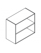 Armadio mobile ufficio basso a giorno aperto - colori a scelta - cm 90x33x79,5h