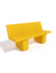 Panchina con spalliera in cemento calcestruzzo - colore Giallo - Stop alla Violenza - cm 170x56x68h - Conforme ai CAM