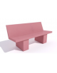 Panchina con spalliera in cemento calcestruzzo - colore Rosa - Stop alla Violenza - cm 170x56x68h - Conforme ai CAM