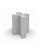 Dissuasore traffico stradale incrociato in cemento calcestruzzo - colore Grigio pietra - cm 41x41x70h - Conforme ai CAM