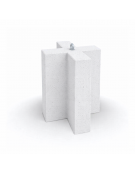 Dissuasore traffico stradale incrociato in cemento calcestruzzo - colore Bianco pietra - cm 41x41x70h - Conforme ai CAM