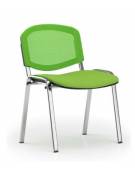 Sedia da attesa - Struttura in acciaio cromato e schienale forato - sedile con imbottitura - Certificata CAM