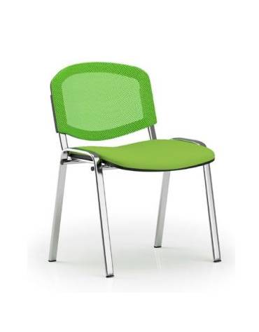 Sedia da attesa - Struttura in acciaio cromato e schienale forato - sedile con imbottitura - Certificata CAM