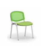 Sedia da attesa - Struttura in acciaio colore grigio e schienale forato - sedile con imbottitura - Certificata CAM