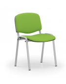 Sedia fissa da attesa e conferenza imbottita con telaio in acciaio colore grigio - Certificata CAM