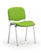 Sedia fissa da attesa e conferenza imbottita con telaio in acciaio cromato - Certificata CAM