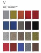 Sedia fissa da attesa e conferenza imbottita con telaio in acciaio colore grigio e braccioli in nylon nero - Certificata CAM