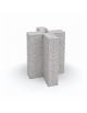Dissuasore traffico stradale incrociato in cemento calcestruzzo - colore Grigio travertino - cm 41x41x70h - Conforme ai CAM