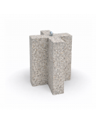 Dissuasore traffico stradale incrociato in cemento calcestruzzo - colore Grigio sabbiato - cm 41x41x70h - Conforme ai CAM