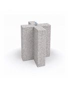 Dissuasore traffico stradale incrociato in cemento calcestruzzo - colore Bianco sabbiato - cm 41x41x70h - Conforme ai CAM