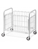 Cestone portabiancheria in filo di acciaio verniciato - Dimensioni cm 80x52x77h