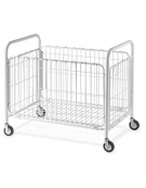 Cestone portabiancheria in filo di acciaio verniciato - Dimensioni cm 100x60x87h