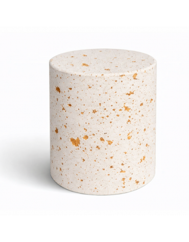 Dissuasore traffico cilindrico in cemento calcestruzzo - colore Bianco travertino - cm Ø40x70h - Conforme ai CAM