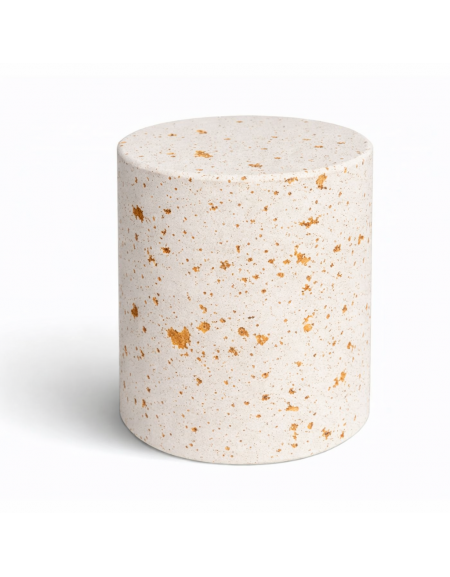 Dissuasore traffico cilindrico in cemento calcestruzzo - colore Bianco travertino - cm Ø40x70h - Conforme ai CAM