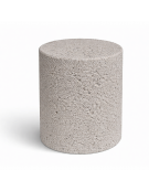 Dissuasore traffico cilindrico in cemento calcestruzzo - colore Bianco sabbiato - cm Ø40x70h - Conforme ai CAM