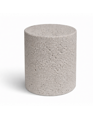 Dissuasore traffico cilindrico in cemento calcestruzzo - colore Bianco sabbiato - cm Ø40x70h - Conforme ai CAM