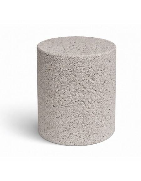 Dissuasore traffico cilindrico in cemento calcestruzzo - colore Bianco sabbiato - cm Ø40x70h - Conforme ai CAM