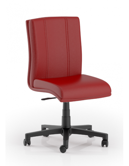 Poltrona visitatori girevole - rivestimento in Ecopelle o Poliestere ignifugo - con Piastra a gas - Certificata CAM