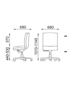 Poltrona visitatori girevole - rivestimento in Ecopelle o Poliestere ignifugo - con Piastra a gas - Certificata CAM