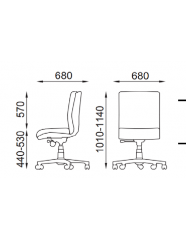 Poltrona visitatori girevole - rivestimento in Ecopelle o Poliestere ignifugo - con Piastra a gas - Certificata CAM