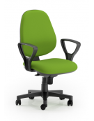 Poltrona ufficio schienale alto con braccioli - in Ecopelle o Poliestere ignifugo - Movimento sincronizzato a 5 posizioni