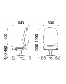 Poltrona ufficio operativa schienale alto - in Ecopelle o Poliestere ignifugo - Movimento sincronizzato a 5 posizioni
