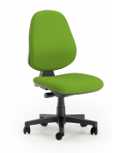 Poltrona ufficio operativa schienale alto -  in Ecopelle o Poliestere ignifugo - Movimento sincronizzato con traslatore