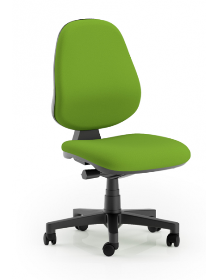 Poltrona ufficio operativa schienale alto -  in Ecopelle o Poliestere ignifugo - Movimento sincronizzato con traslatore