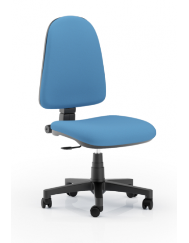 Poltrona ufficio operativa schienale alto - in Ecopelle o Poliestere ignifugo - Movimento contatto permanente