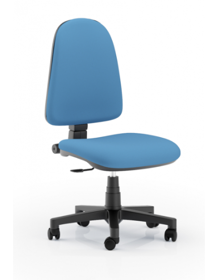 Poltrona ufficio operativa schienale alto - in Ecopelle o Poliestere ignifugo - Movimento contatto permanente