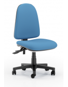 Poltrona ufficio operativa schienale alto - in Ecopelle o Poliestere ignifugo - Movimento sincronizzato a 2 leve