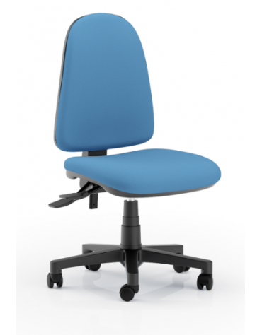 Poltrona ufficio operativa schienale alto - in Ecopelle o Poliestere ignifugo - Movimento sincronizzato a 2 leve