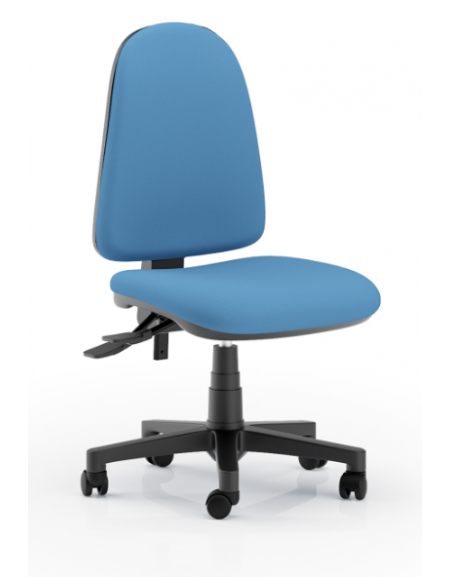 Poltrona ufficio operativa schienale alto - in Ecopelle o Poliestere ignifugo - Movimento sincronizzato a 2 leve