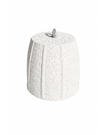 Dissuasore traffico stradale bombato in cemento calcestruzzo - colore Bianco pietra - cm Ø 46x50h - Conforme ai CAM