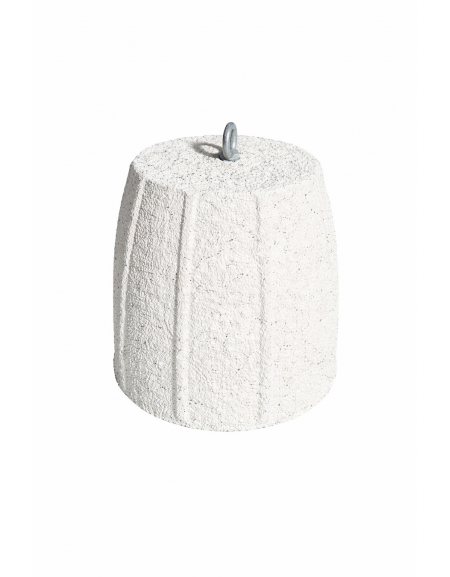 Dissuasore traffico stradale bombato in cemento calcestruzzo - colore Bianco pietra - cm Ø 46x50h - Conforme ai CAM