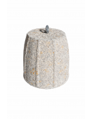 Dissuasore traffico stradale bombato in cemento calcestruzzo - colore Grigio travertino - cm Ø 46x50h - Conforme ai CAM